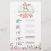 Kürbisrosa Grünpflanzen Kinderwürfeldusche (Vorderseite)