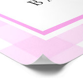 Kürbisrosa Herbstbrause Babydusche Party Poster (Ecke)