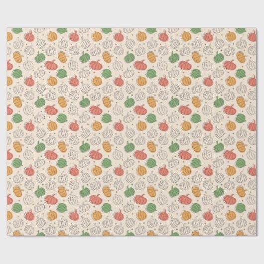 Kürbisröschen Geschenkpapier (Flach)