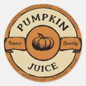 Kürbissaft Runder Aufkleber (Vorderseite)