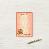 Kürbissaison Autumn Text und Color anpassen Post-it Klebezettel (Auf Schreibtisch)