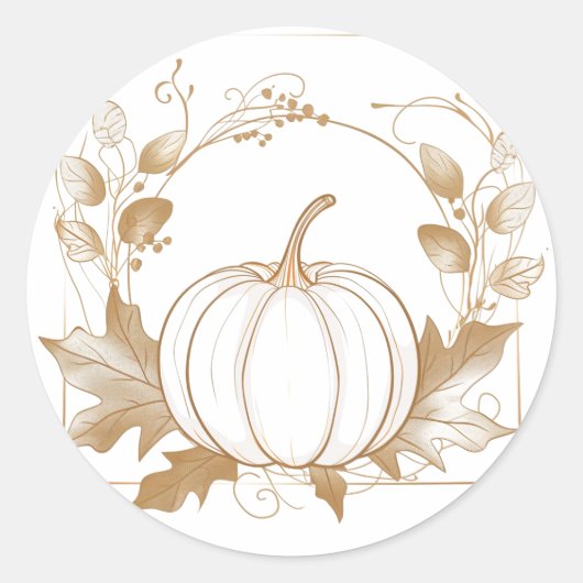 Kürbissaison: Fall Runder Aufkleber (Vorderseite)