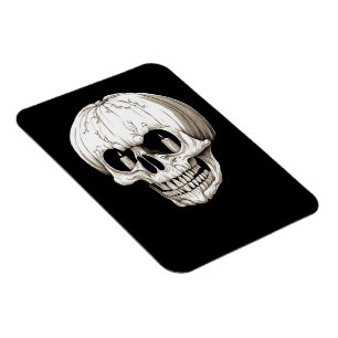 Kürbisschädel Halloween Gothic Magnet