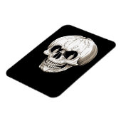 Kürbisschädel Halloween Gothic Magnet (Linke Seite)