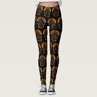 Kürbisschädel-Halloween-Party Leggings