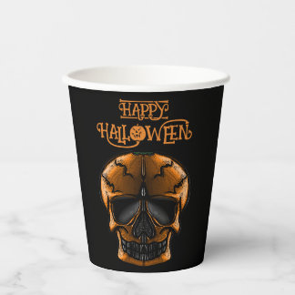 Kürbisschädel-Halloween-Party Pappbecher