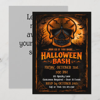 Kürbisschädel-Halloween-Party Save The Date