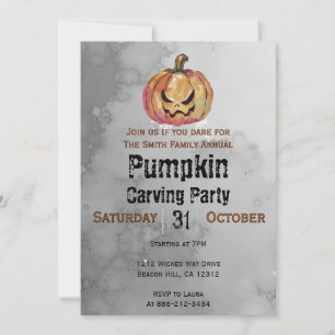 Kürbisschnitz Halloween-Party Einladung