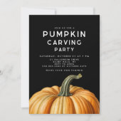 Kürbisschnitzeleinladung für Halloween-Party Einladung (Vorderseite)