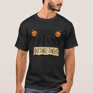 Kürbisschnitzerei Bastelseiten Scrapbooking Hallo T-Shirt