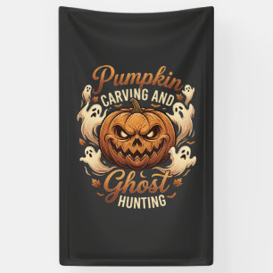 Kürbisschnitzerei Geisterjagd Halloween Gruselnd F Banner