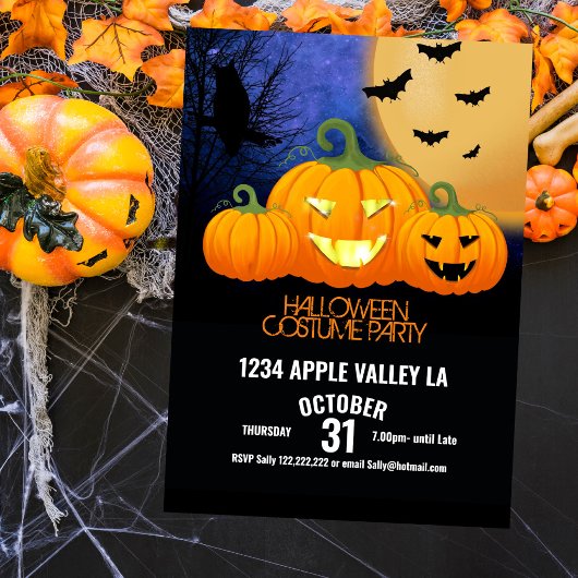 Kürbisschnitzerei Halloween-Party-Disko Einladung