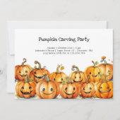 Kürbisschnitzerei-Halloween-Party Einladung (Vorderseite)