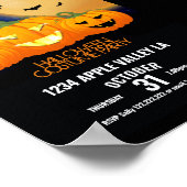 Kürbisschnitzerei Party Disco Poster (Ecke)