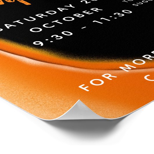 Kürbisschnitzerei Party Disco Poster (Ecke)