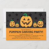 Kürbisschnitzerei-Party Einladung (Vorderseite)