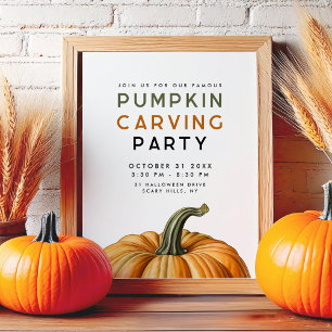 Kürbisschnitzereizeichen für Halloween Poster