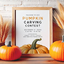Kürbisschnitzerwettbewerb Halloween-Party Poster