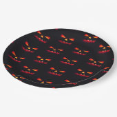 Kürbisschwarz-orange-Halloween-Party Pappteller (Schrägansicht)