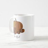 Kürbisse Dankbar Kaffeetasse (Vorderseite Links)