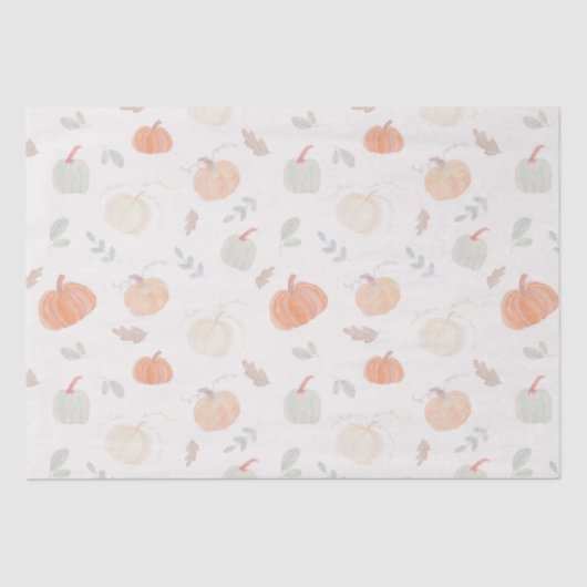 Kürbisse der Herbsternte Seidenpapier (Vorderseite)