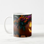 Kürbisse, geschnitzt mit Blume Kaffeetasse (Links)