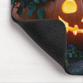 Kürbisse, geschnitzt mit Blume Mousepad (Ecke)