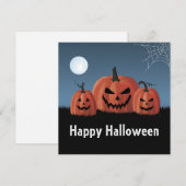 Kürbisse Halloween Feiertagskarte (Vorne/Hinten)