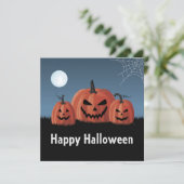 Kürbisse Halloween Feiertagskarte (Stehend Vorderseite)