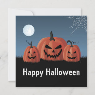 Kürbisse Halloween Feiertagskarte