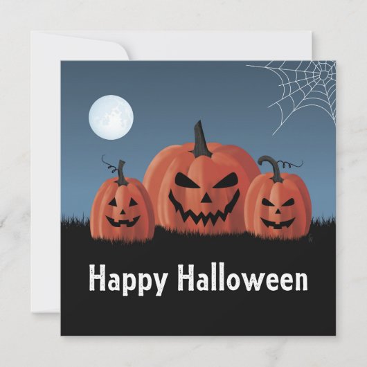 Kürbisse Halloween Feiertagskarte (Vorderseite)
