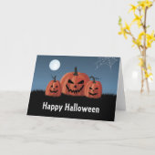 Kürbisse Halloween Karte (Gelbe Blume)