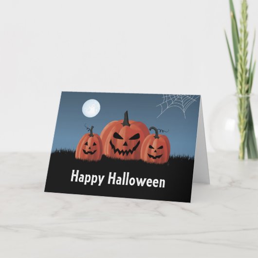 Kürbisse Halloween Karte (Vorderseite)