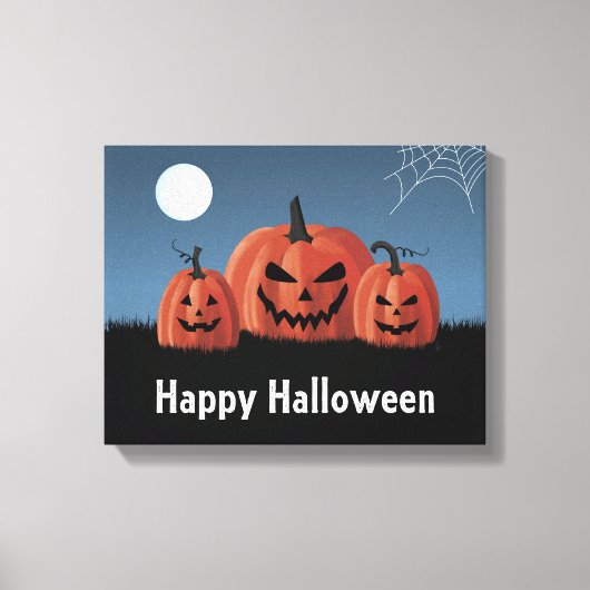 Kürbisse Halloween Leinwanddruck (Vorderseite)