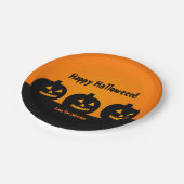 Kürbisse Halloween-Party-Papierplatten Pappteller (Schrägansicht)