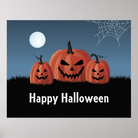Kürbisse Halloween Poster (Vorne)