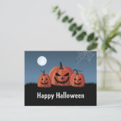 Kürbisse Halloween Postkarte (Stehend Vorderseite)