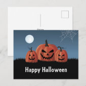 Kürbisse Halloween Postkarte (Vorne/Hinten)