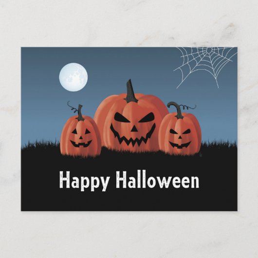 Kürbisse Halloween Postkarte (Vorderseite)