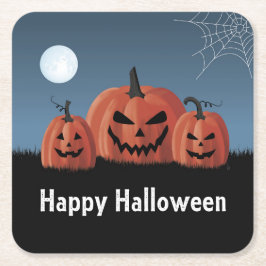 Kürbisse Halloween Rechteckiger Pappuntersetzer