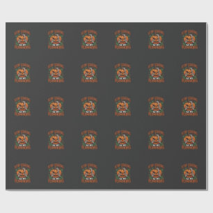 Kürbisse Halloween Skeletthände nicht anstarren_1 Geschenkpapier