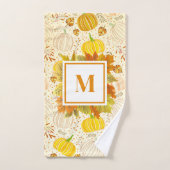 Kürbisse Herbst Ernte Muster Badhandtuch Set (Handtuch)