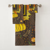 Kürbisse Herbst Ernte Muster Badhandtuch Set (Insitu)