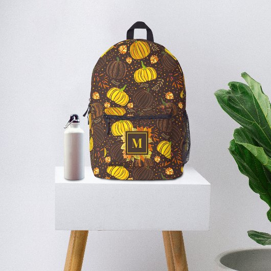 Kürbisse Herbst Ernte Muster Bedruckter Rucksack