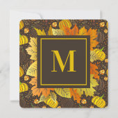 Kürbisse Herbst Ernte Muster Einladung (Rückseite)