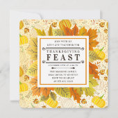 Kürbisse Herbst Ernte Muster Einladung (Vorderseite)