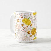 Kürbisse Herbst Ernte Muster Kaffeetasse (Vorderseite Links)