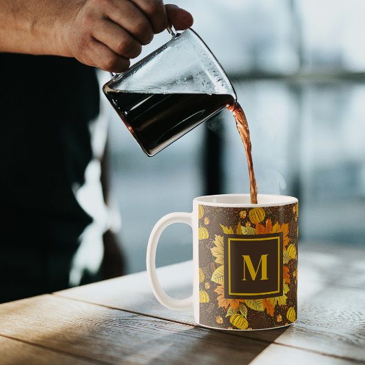 Kürbisse Herbst Ernte Muster Kaffeetasse