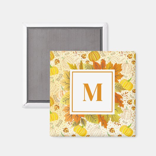 Kürbisse Herbst Ernte Muster Magnet (Vorderseite/Rückseite)