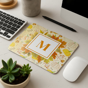Kürbisse Herbst Ernte Muster Mousepad